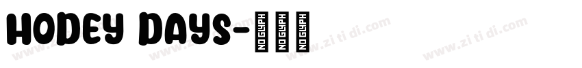 Hodey Days字体转换